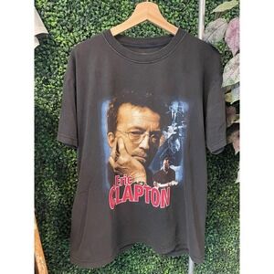 vtg 90s ERIC CLAPTON MUSIC Tee large // rock cream concert festival grunge tour